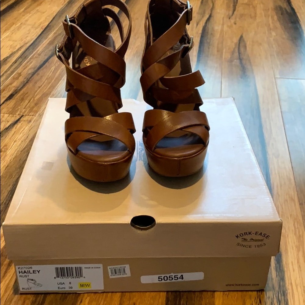 Kork-ease Haley rust platform sandals
